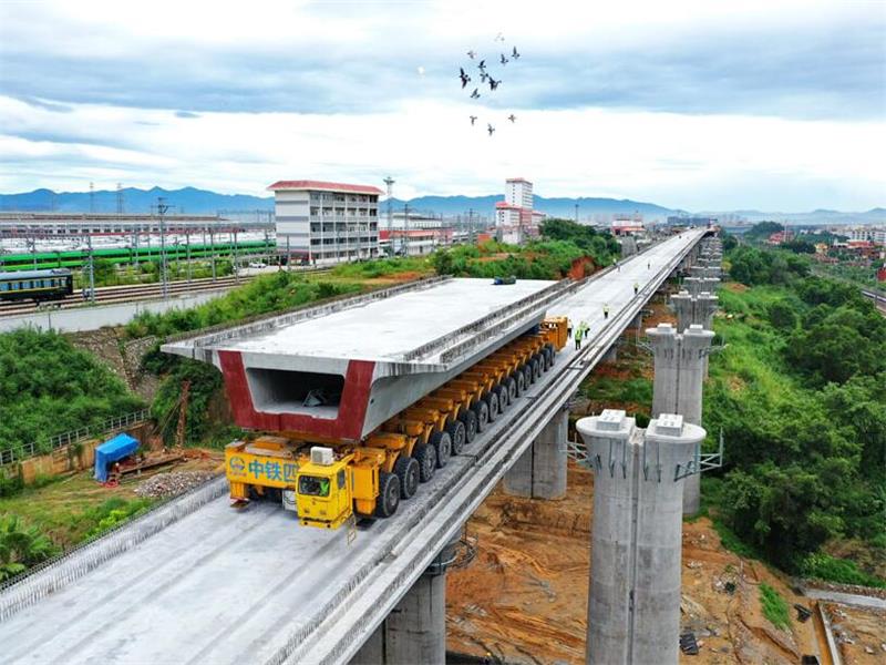 荆州高铁高架桥施工